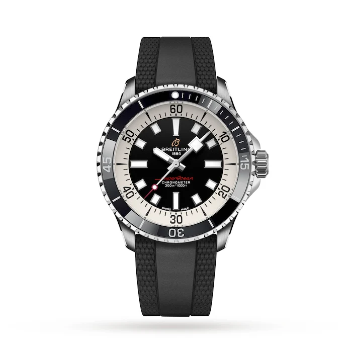 Breitling Automatic 42mm Men’s Watch with Black Material Dial, Stainless Steel Case, 300m Water Resistant / A17375211B1S1