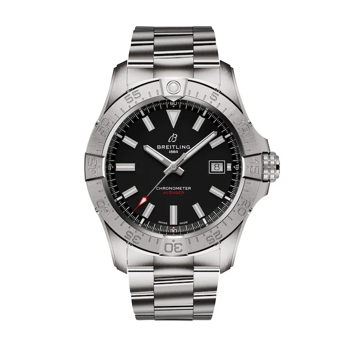 Breitling Automatic 42mm Men’s Watch with Black Material Dial, Stainless Steel Case & Bracelet, 300m Water Resistant / A17328101B1A1