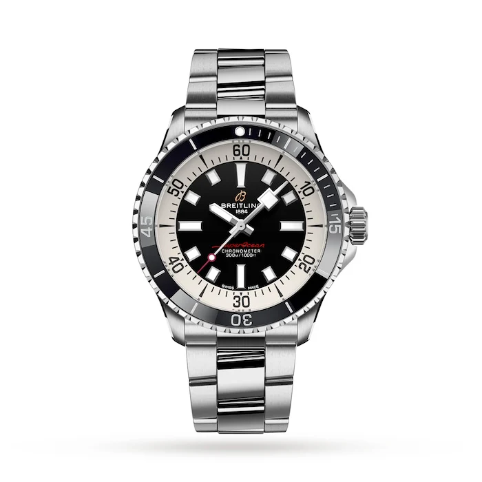 Breitling Automatic 42mm Men’s Watch with Black Material Dial, Stainless Steel Case & Bracelet, 300m Water Resistant / A17375211B1A1