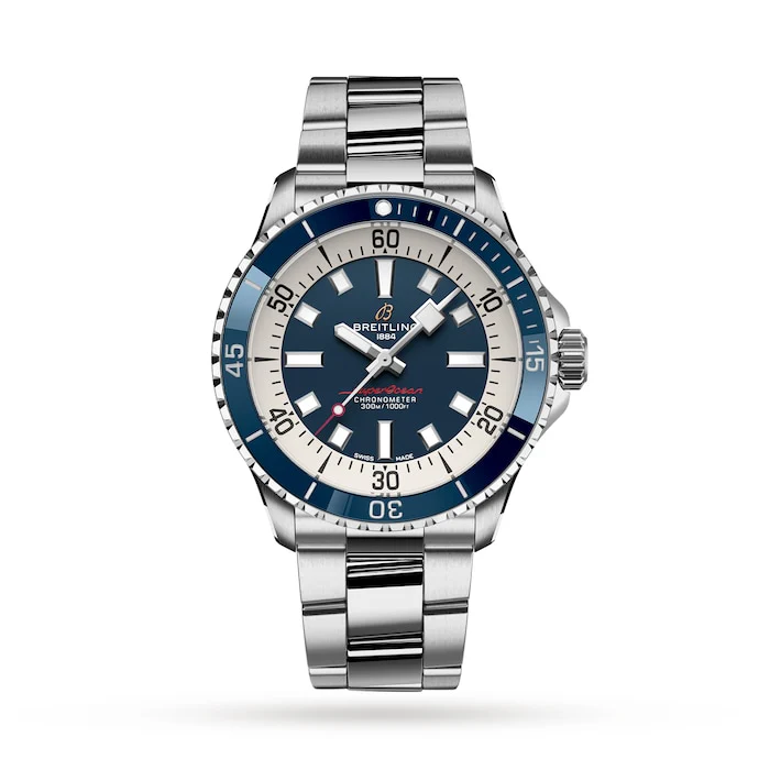 Breitling Automatic 42mm Men’s Watch with Blue Material Dial, Stainless Steel Case & Bracelet, 300m Water Resistant / A17375E71C1A1