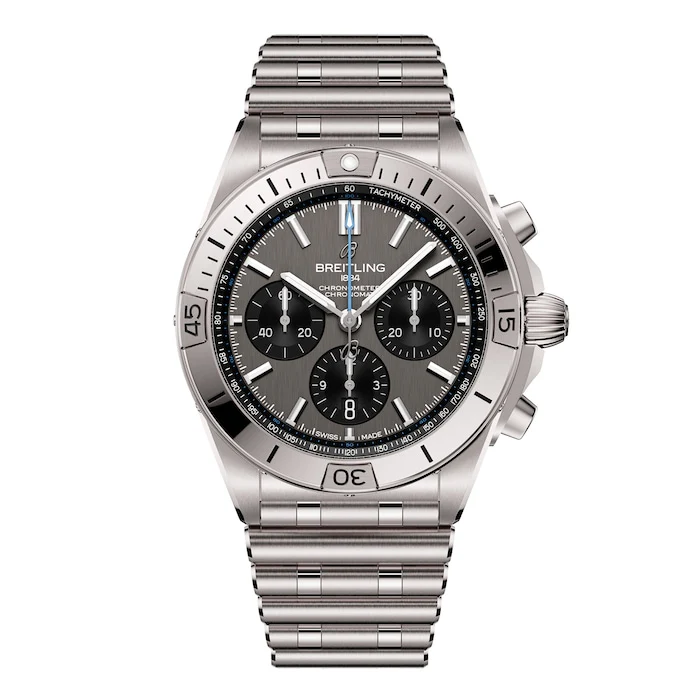 Breitling Automatic 42mm Men’s Watch with Grey Material Dial, Titanium Case, 200m Water Resistant / EB0134101M1E1