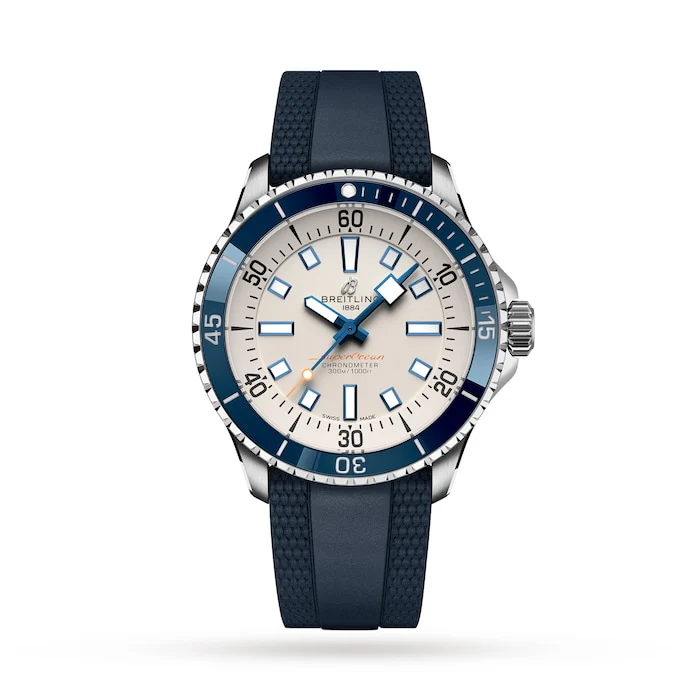 Breitling Automatic 42mm Men’s Watch with Silver Material Dial, Stainless Steel Case, 300m Water Resistant / A17375E71G1S1