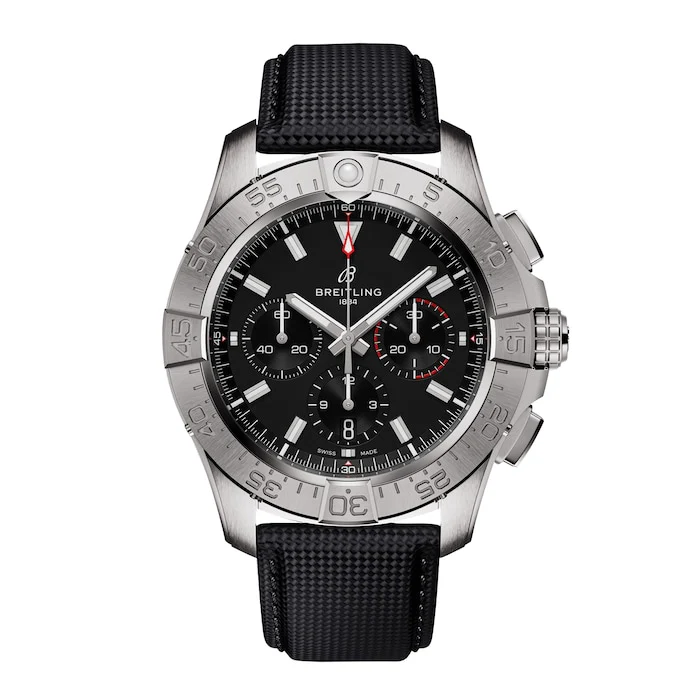 Breitling Automatic 44mm Men’s Watch with Black Material Dial, Stainless Steel Case, 300m Water Resistant / AB0147101B1X1