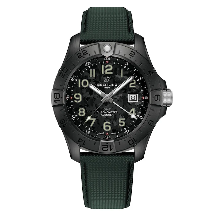 Breitling Automatic 44mm Men’s Watch with Black Material Dial, Stainless Steel Case, 300m Water Resistant / S32320101B1X1