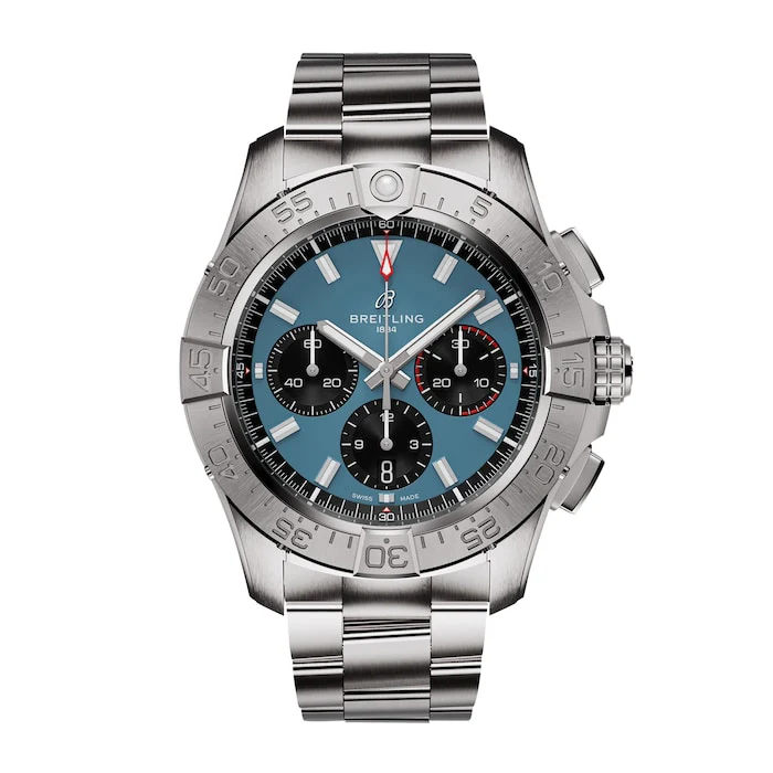 Breitling Automatic 44mm Men’s Watch with Blue Material Dial, Stainless Steel Case & Bracelet, 300m Water Resistant / AB0147101C1A1