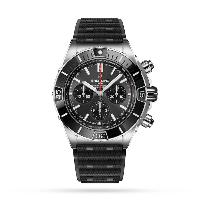 Breitling Automatic 44mm Men’s Watch with Grey Material Dial, Stainless Steel Case, 200m Water Resistant / AB0136251B2S1