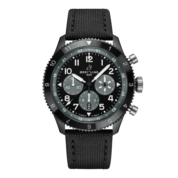 Breitling Automatic 46mm Men’s Watch with Black Material Dial, Titanium Case, 100m Water Resistant / SB04451A1B1X1