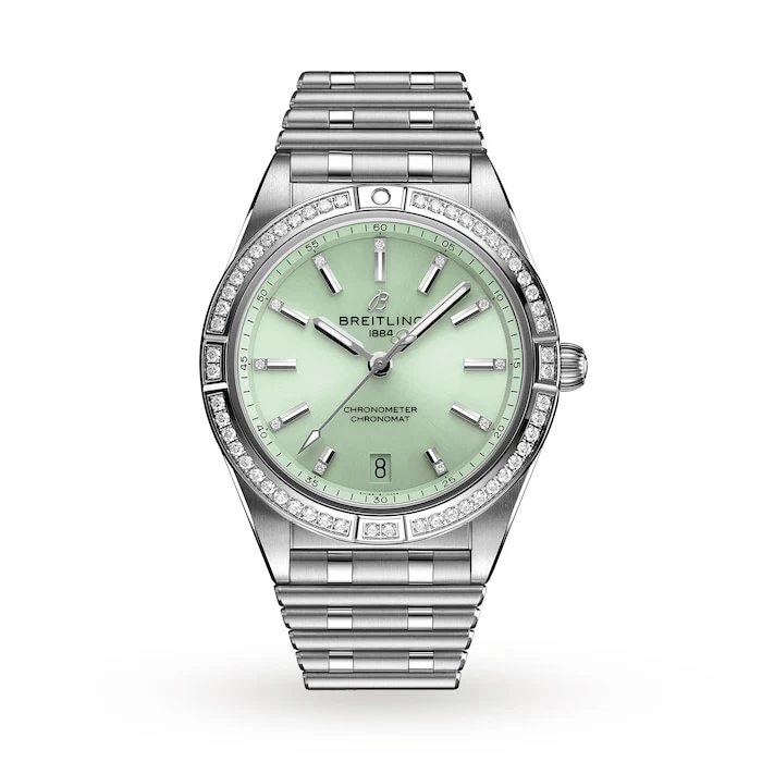 Breitling Chronomat Automatic 36 - Mint Green Watch Luxury Watch Swiss Made Automatic Movement A10380591L1A1