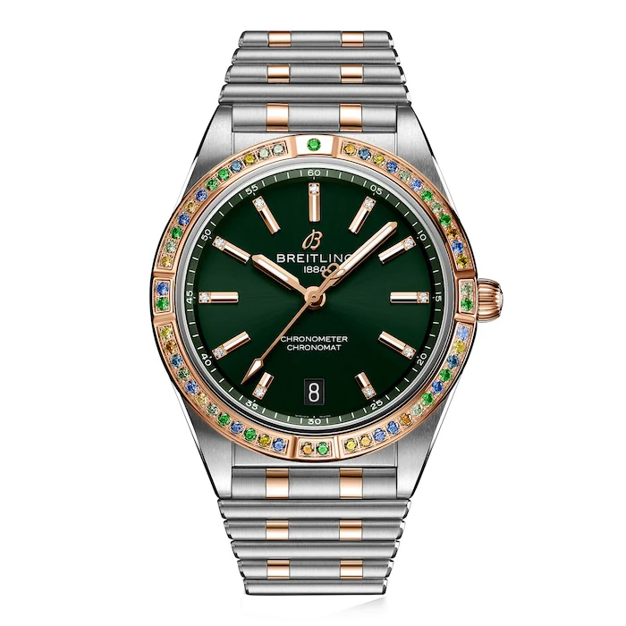 Breitling Chronomat Automatic 36 South Sea Green Stainless Steel & 18ct Rose Gold Bracelet Ladies Watch  U10380611L1U1