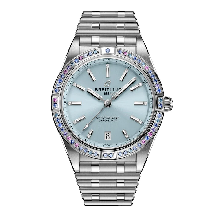 Breitling Chronomat Automatic 36 South Sea Ice Blue Stainless Steel Bracelet Ladies Watch G10380611C1G1