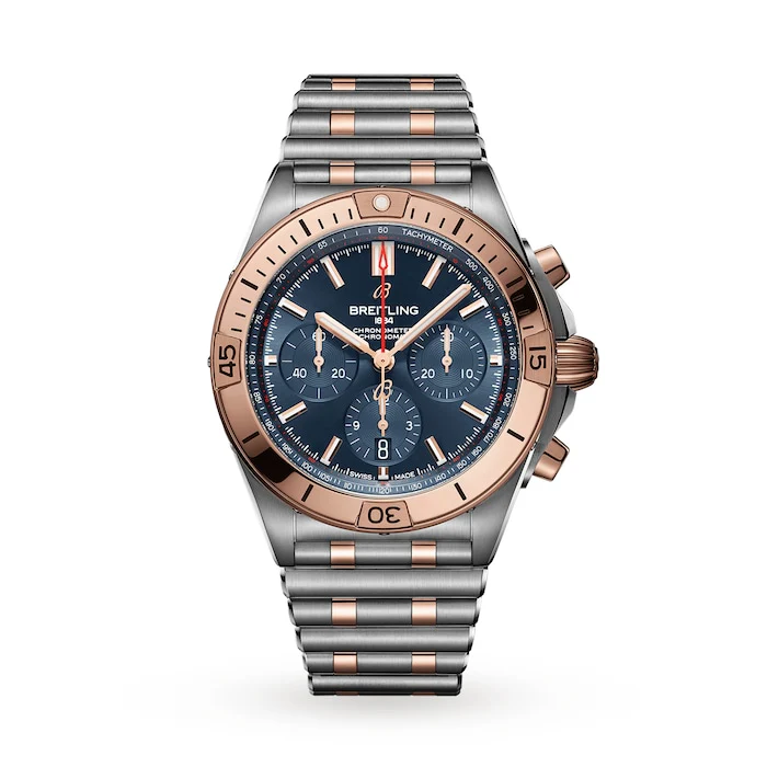 Breitling Chronomat B01 42 Stainless Steel & 18k Red Gold Luxury Watch UB0134101C1U1