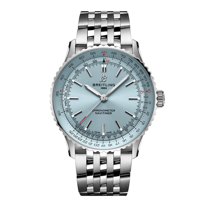 Breitling Elegance Automatic 41mm Men’s Watch with Blue Material Dial, Stainless Steel Case & Bracelet, 30m Water Resistant / A17329171C1A1