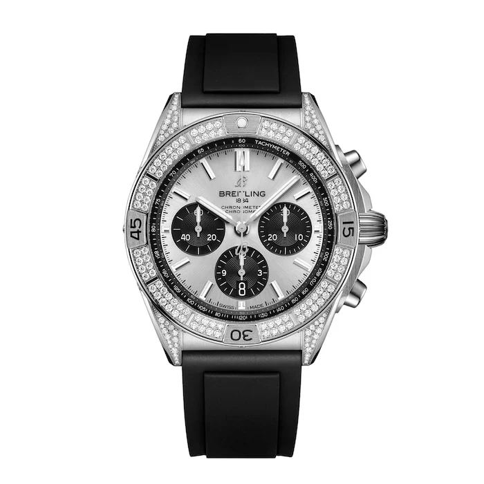 Breitling Elegance Automatic 42mm Men’s Watch with Silver Material Dial, Stainless Steel Case, 200m Water Resistant / AB0134721G1S1