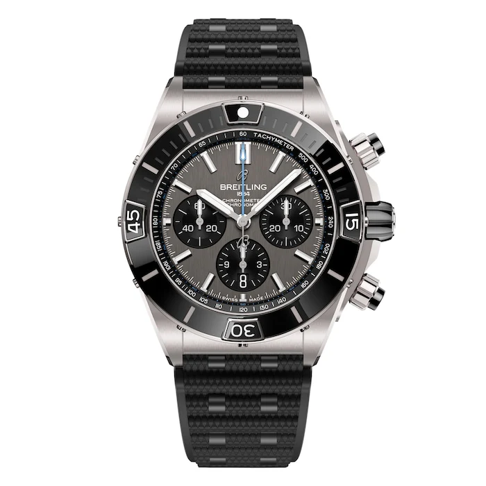 Breitling Elegance Automatic 44mm Men’s Watch with Grey Material Dial, Titanium Case, 200m Water Resistant / EB0136251M1S1