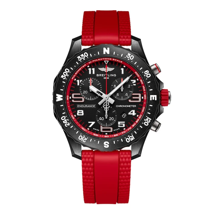 Breitling Endurance Pro 38mm Unisex Watch Red Rubber Luxury Watch Swiss Made High Precision Movement X83310D91B2S1