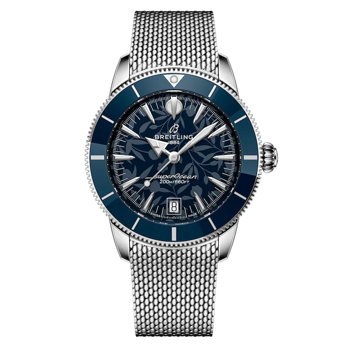Breitling Heritage Automatic 40mm Men’s Watch with Blue Material Dial, Stainless Steel Case & Bracelet, 200m Water Resistant / AB31101A1C1A1