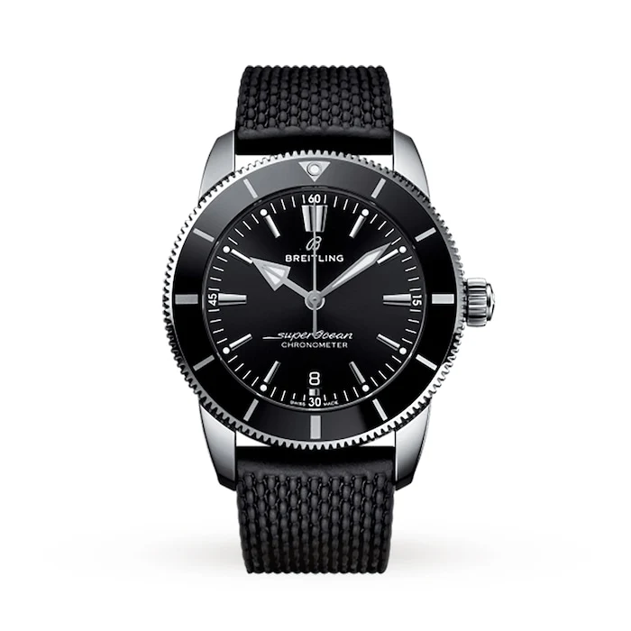 Breitling Heritage Automatic 44mm Men’s Watch with Black Material Dial, Stainless Steel Case, 200m Water Resistant / AB2030121B1S1