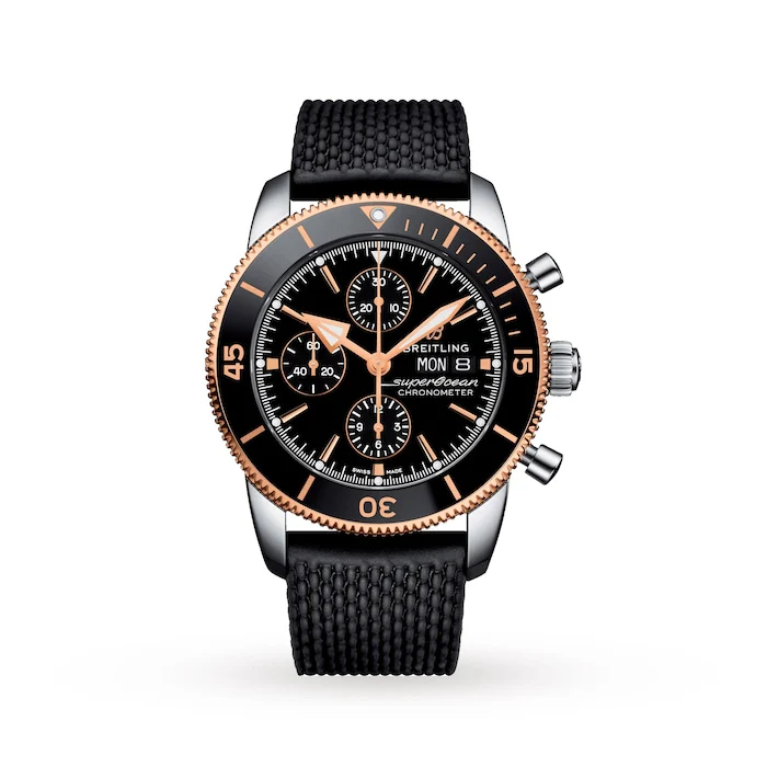 Breitling Heritage Automatic 44mm Men’s Watch with Black Material Dial, Stainless Steel Case, 200m Water Resistant / U13313121B1S1