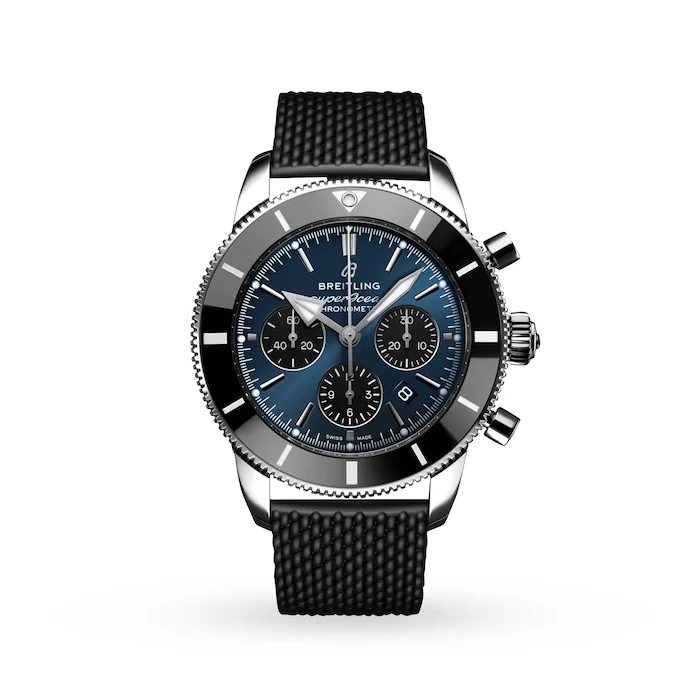 Breitling Heritage Automatic 44mm Men’s Watch with Blue Material Dial, Stainless Steel Case, 200m Water Resistant / AB0162121C1S1