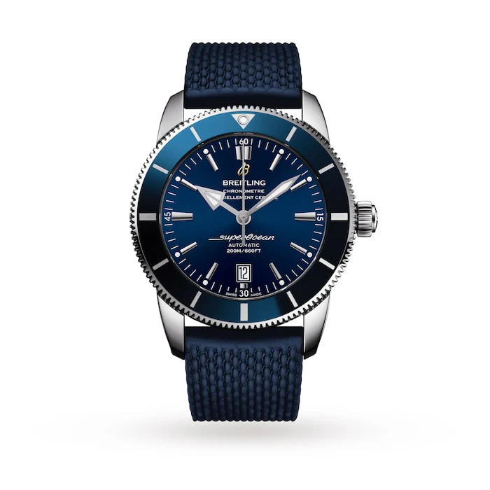 Breitling Heritage Automatic 46mm Men’s Watch with Blue Material Dial, Stainless Steel Case, 200m Water Resistant / AB2020161C1S1