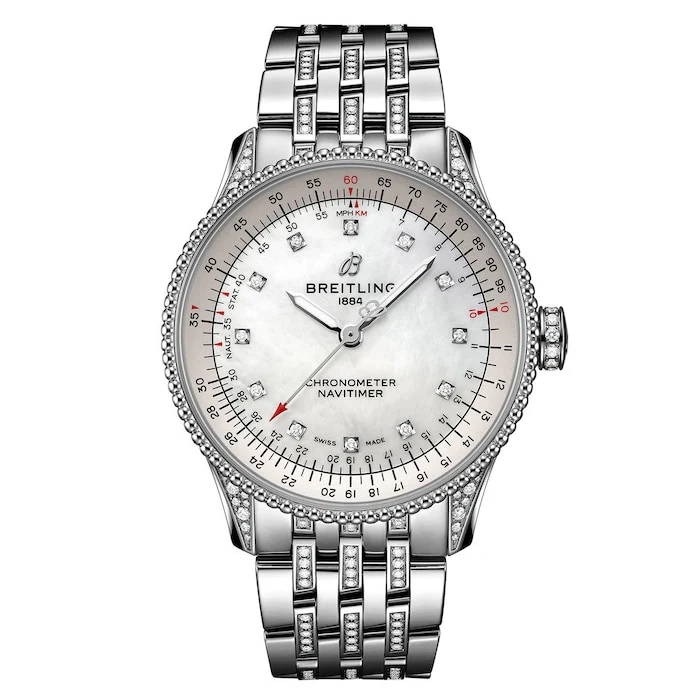 Breitling Navitimer Automatic 35mm Ladies Watch Mother Of Pearl Luxury Watch Swiss Made A17395721G1A1