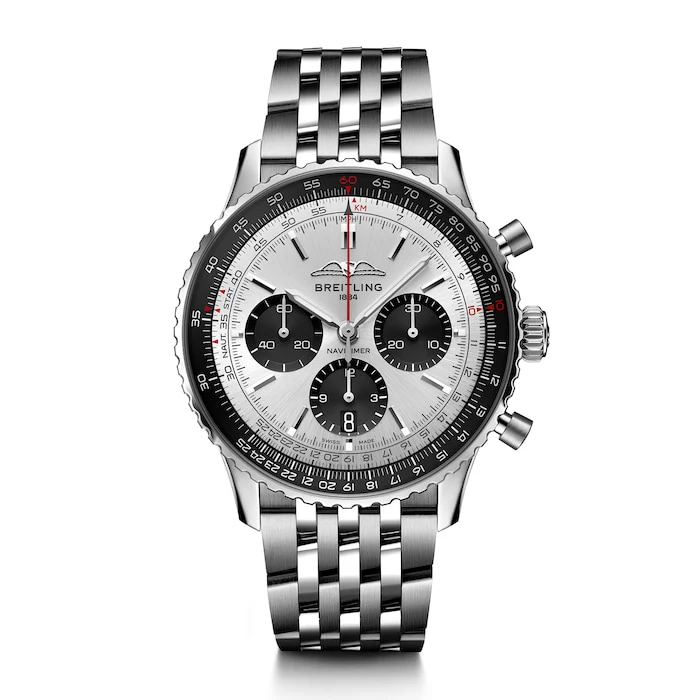 Breitling Navitimer B01 Chronograph 43 Silver Luxury Watch AB0138241G1A1