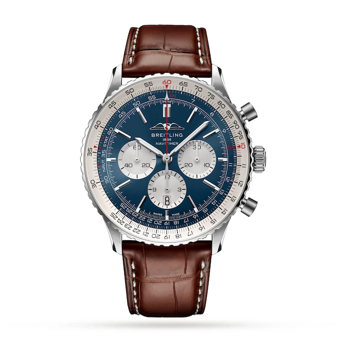 Breitling Navitimer B01 Chronograph 46 Stainless Steel Watch Luxury Watch Swiss Made Highâ Precision Movement Sapphire Crystal Stainless Steel Case AB0137211C1P1