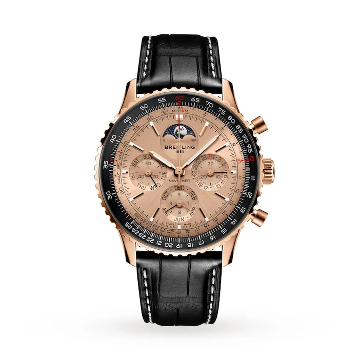 Breitling Premier Automatic 43mm Men’s Watch with Gold Material Dial, Gold Case, 30m Water Resistant / RB19101A1H1P1