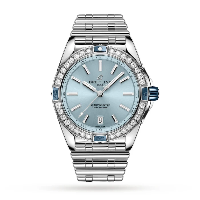 Breitling Super Chronomat Automatic 38 Blue Stainless Steel Bracelet Watch Luxury Watch A17356531C1A1