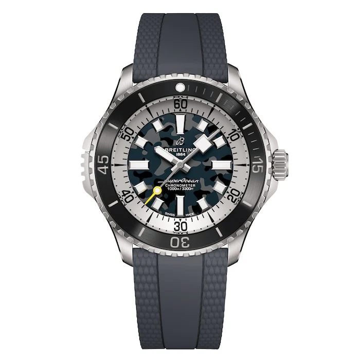 Breitling Superocean Automatic Super Diver 46mm Mens Luxury Watch Black Rubber E10379351B1S1