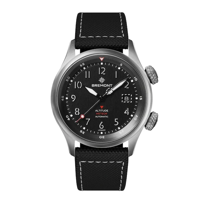 Bremont Automatic 42mm Men’s Watch with Black Material Dial, Titanium Case, 100m Water Resistant / ALT42-MT-TI-BKBK-L-S