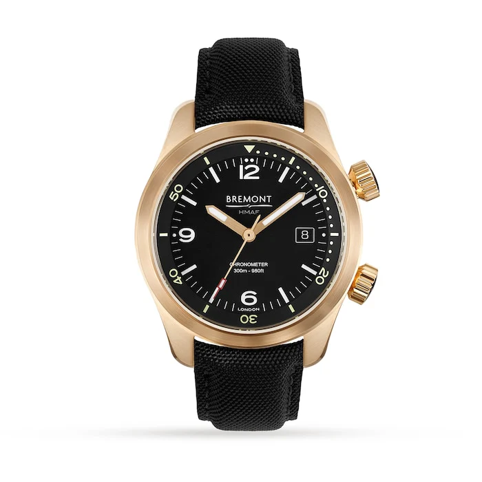Bremont Bronze Argonaut 42mm Mens Watch Luxury Watch Swiss Made Highâ Precision Movement Sapphire Crystal Stainless Steel Case Water Resistant ARGONAUT-BZ-BK-R-S