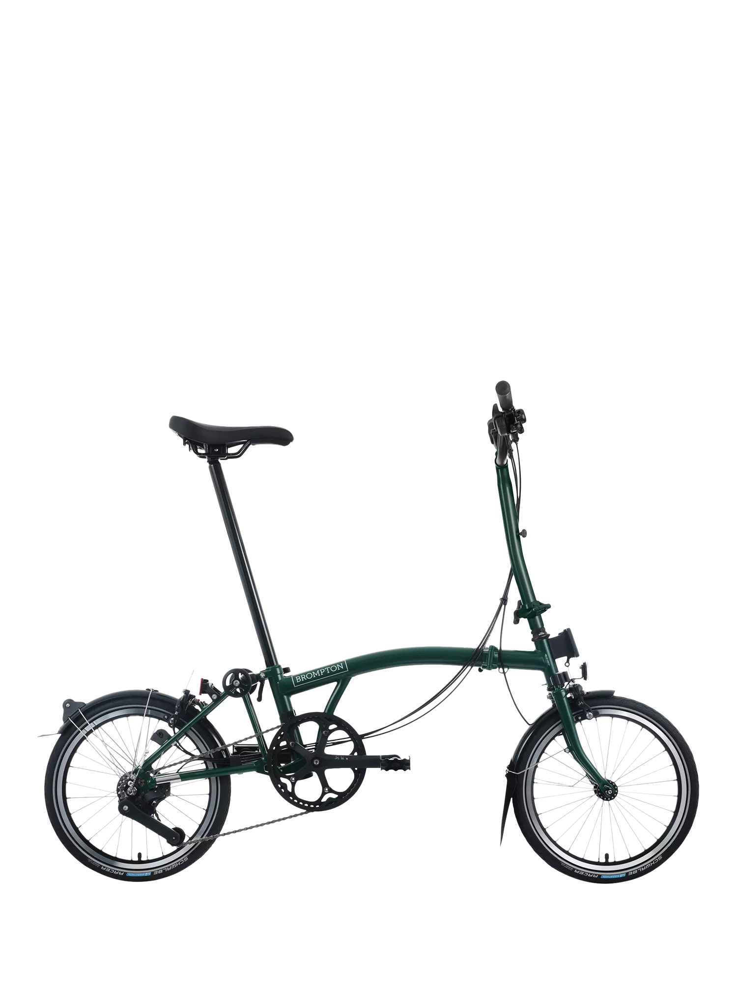 Brompton C Line 12-Speed High Handlebar Folding Bike, Racing Green - Image 3