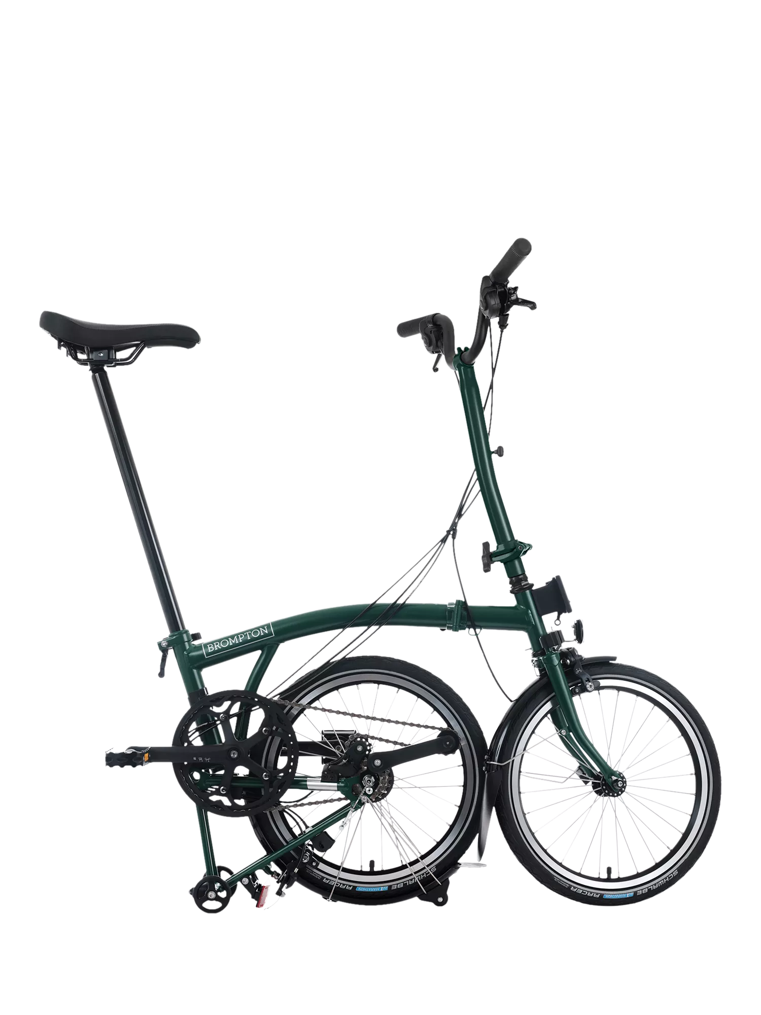 Brompton C Line 12-Speed Mid Handlebar Folding Bike, Dune Sand - Image 3
