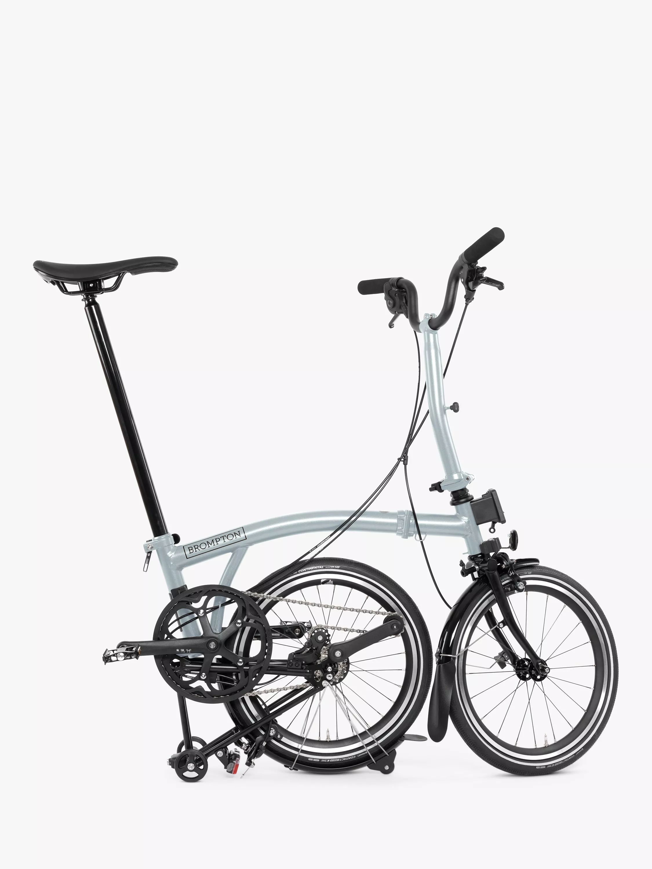 Brompton P Line Urban Low Handlebar Folding Bike, Lunar Ice - Image 3