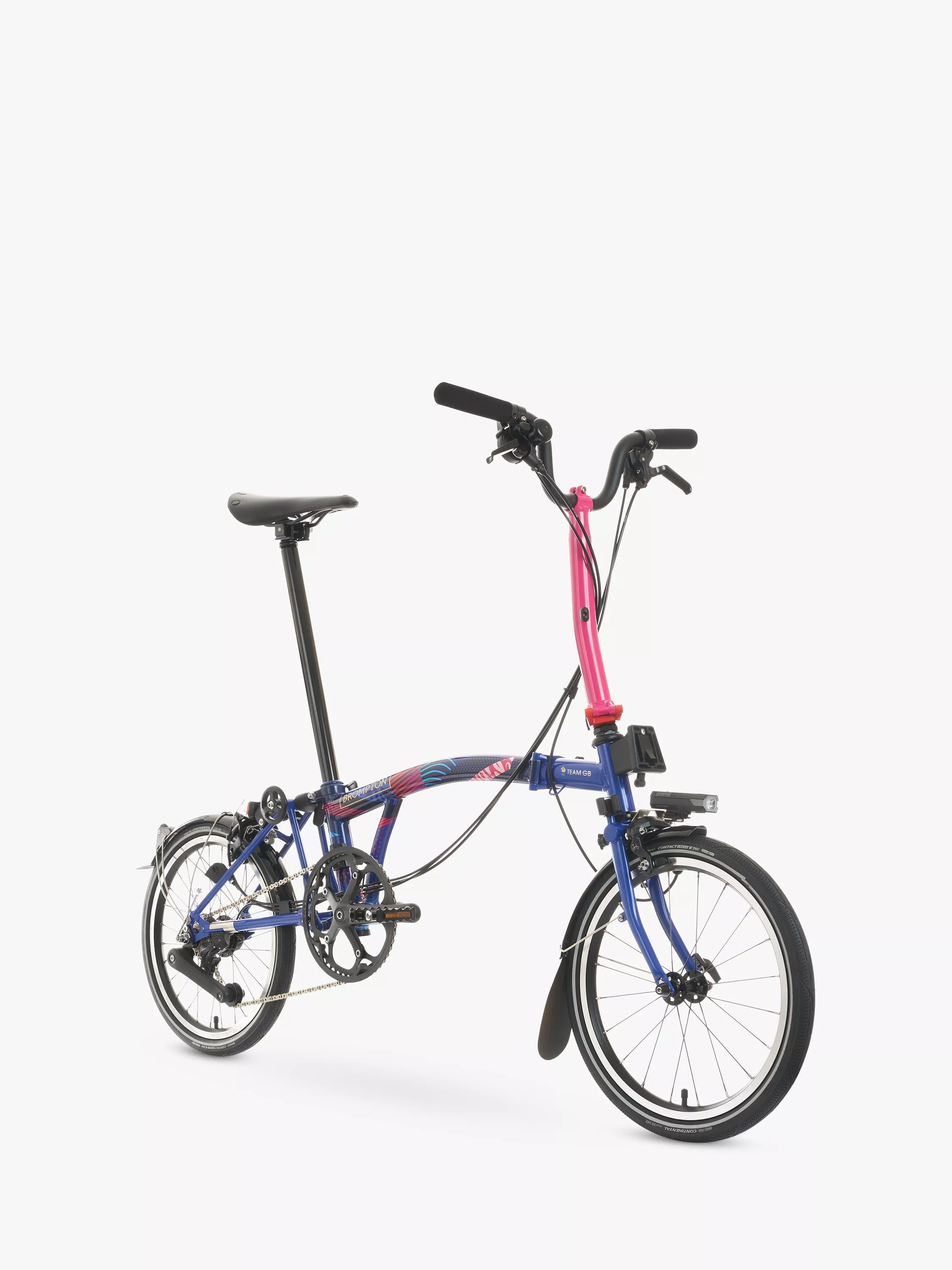 Brompton Team GB’s P Line 12-Speed Mid Handlebar Folding Bike, Team GB - Image 2