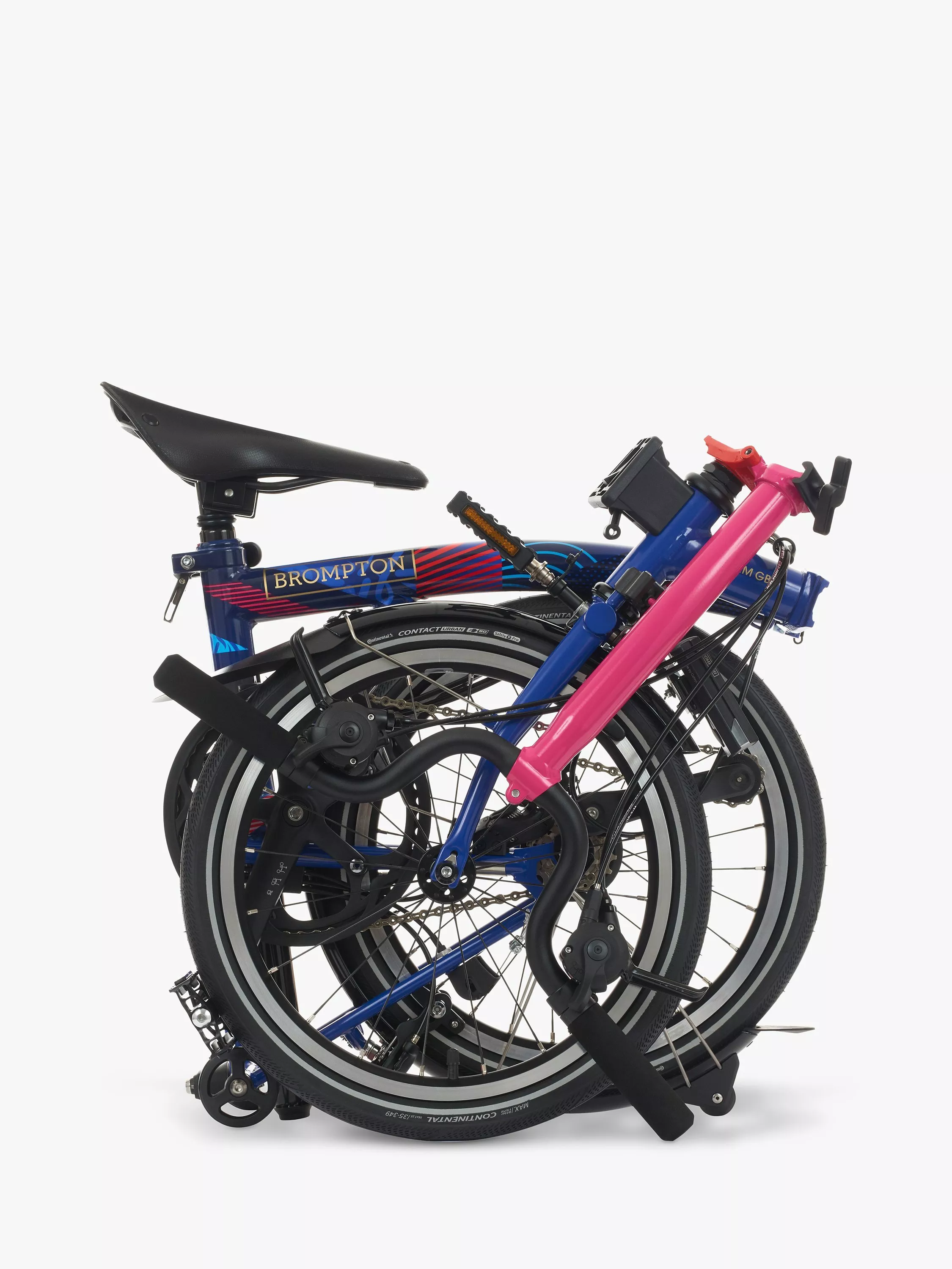 Brompton Team GB’s P Line 12-Speed Mid Handlebar Folding Bike, Team GB - Image 3