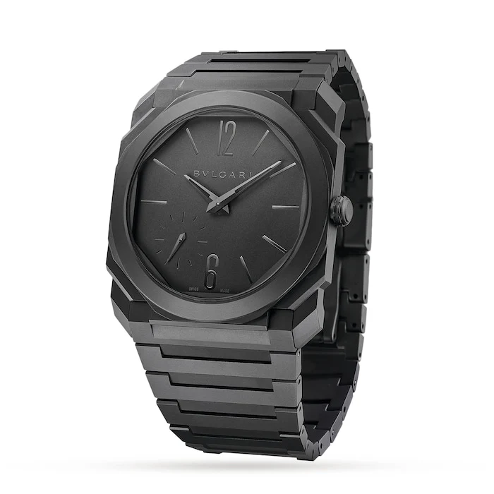 Bvlgari Automatic 23mm Men’s Watch with Black Material Dial, Ceramic Case, 30m Water Resistant / 103077