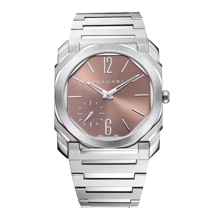 BVLGARI Automatic 23mm Men’s Watch with Pink Material Dial, Stainless Steel Case & Bracelet, 100m Water Resistant / 103856
