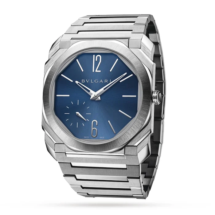 Bvlgari Automatic 40mm Men’s Watch with Blue Material Dial, Stainless Steel Case & Bracelet, 100m Water Resistant / 103431