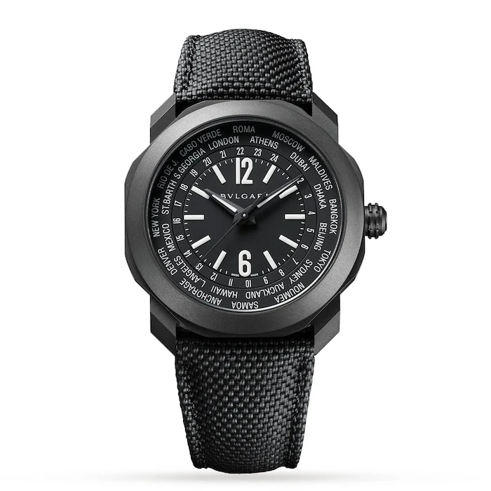 Bvlgari Automatic 41mm Men’s Watch with Black Material Dial, Stainless Steel Case, 100m Water Resistant / 103486