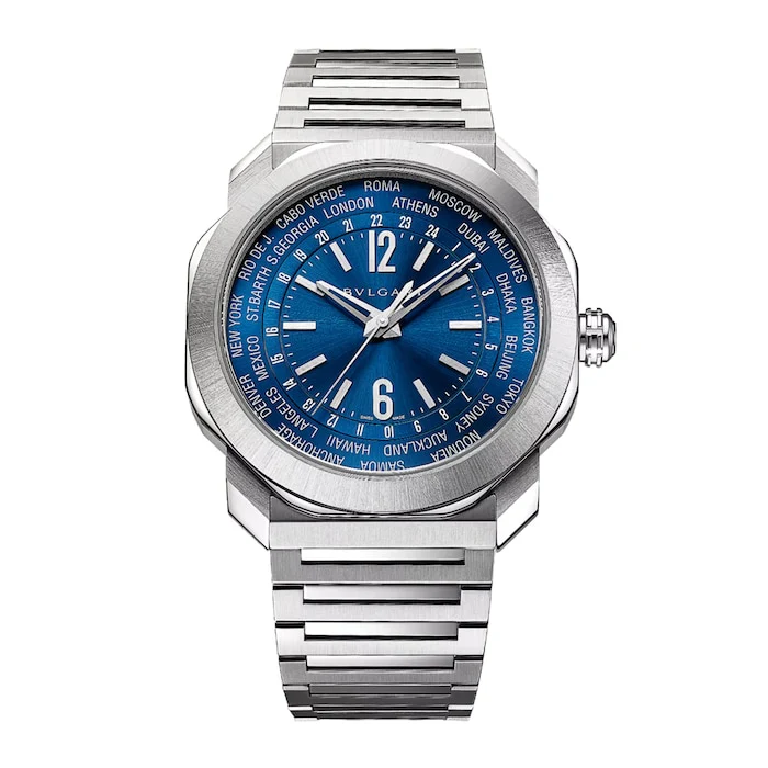 Bvlgari Automatic 41mm Men’s Watch with Blue Material Dial, Stainless Steel Case & Bracelet, 100m Water Resistant / 103481