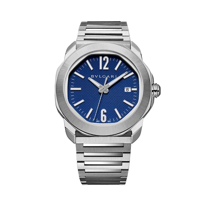 Bvlgari Automatic 41mm Men’s Watch with Blue Material Dial, Stainless Steel Case & Bracelet, 100m Water Resistant / 103739