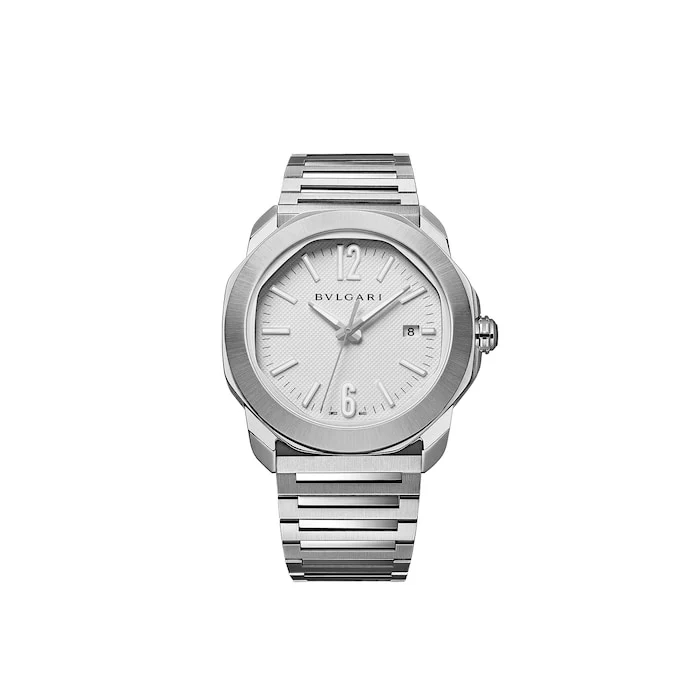 Bvlgari Automatic 41mm Men’s Watch with White Material Dial, Stainless Steel Case & Bracelet, 100m Water Resistant / 103738