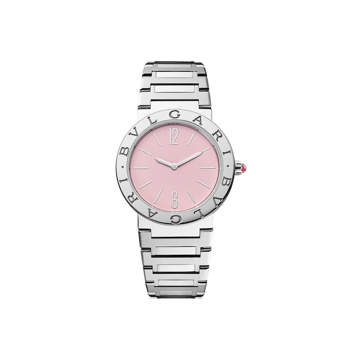 Bvlgari Stainless Steel Bvlgari Bvlgari 33mm Pink Dial Ladies Watch Luxury Watch Swiss Made 103711