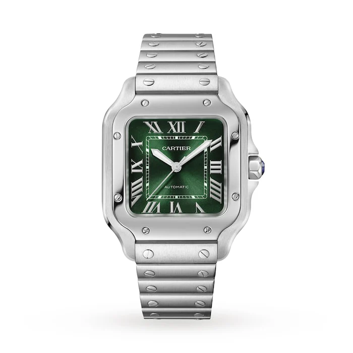 Cartier Automatic 35mm Men’s Watch with Green Material Dial, 100m Water Resistant / WSSA0061