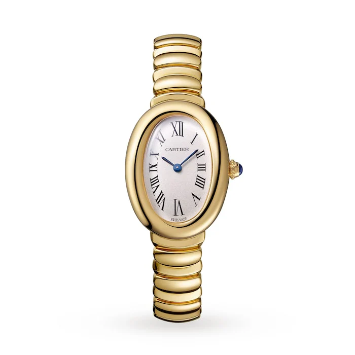Cartier Baignoire De Cartier Watch, Small Model, Quartz Movement, 18K Yellow Gold Luxury Watch WGBA0043