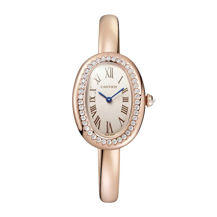 Cartier Baignoire Watch, Small Model, Size 16, Quartz Movement, Rose Gold Case Luxury Watch WJBA0042