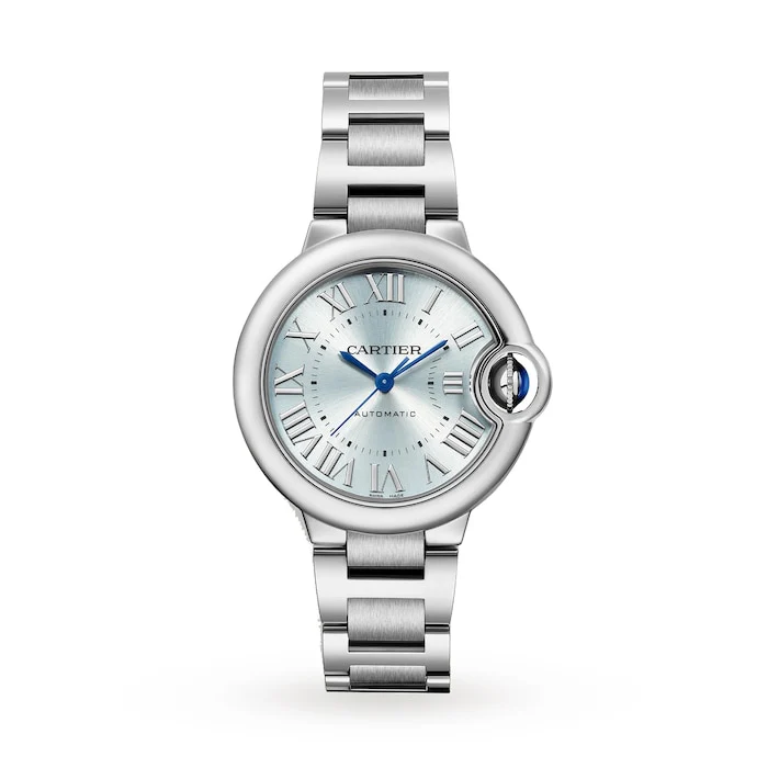 Cartier Ballon Bleu De Cartier Watch 33mm, Automatic Movement, Steel Luxury Watch Swiss Made WSBB0062