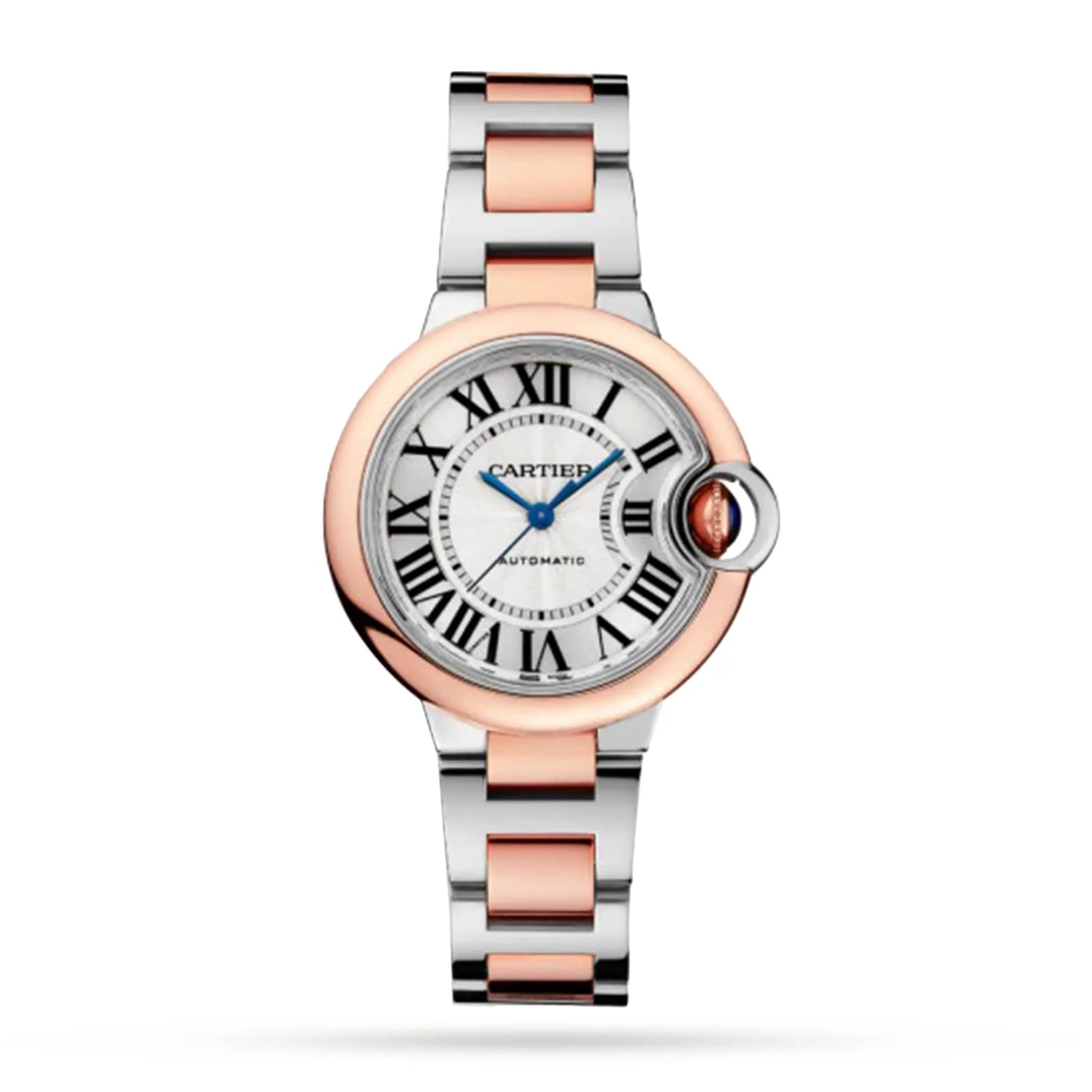 Cartier Ballon Bleu De Cartier Watch, 33mm, Mechanical Movement With Automatic Winding, Steel, Rose Gold W2BB0032